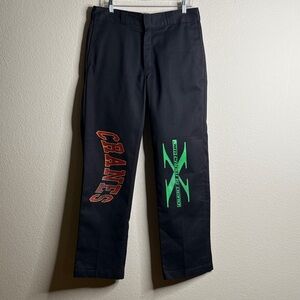 Dickies Cranes straight leg black pants 34x32 EUC